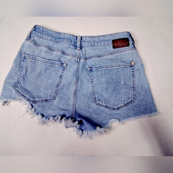 Mavi Frayed Light Blue Jean Shorts - Picture 2 of 6